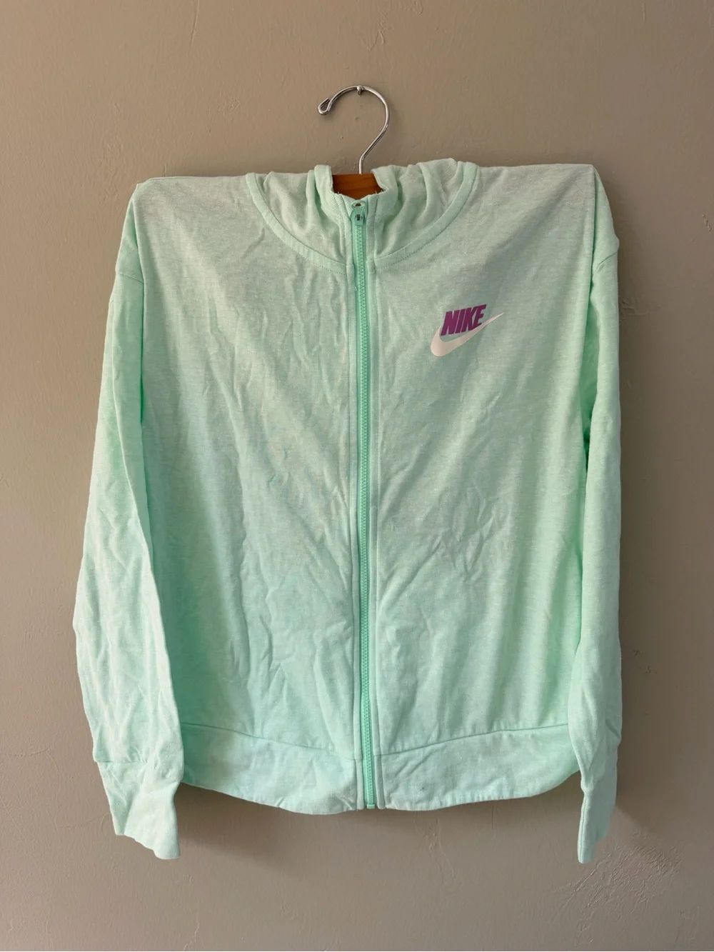 Nike Kids Light Mint Full-Zip Hoodie